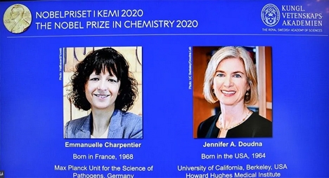 "نوبل الكيمياء" لفرنسية وأمريكية طورتا "مقصات جزيئية" تعدل الجينات البشرية